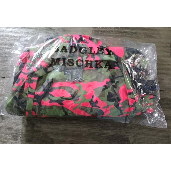 Badgley Mischka Nylon Pink Camo Backpack School NWT Removable Fanny pack